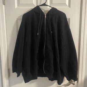 Full Zip black hoodie jacket